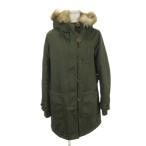  seven Dayz солнечный teiSEVENDAYS=SUNDAY Mod's Coat с хлопком M зеленый хаки с капюшоном . с мехом длинный рукав /AH26 #ECA006 женский 