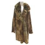  No-brand мех лисы пальто мех колено длина чай Brown /FF #ECA006 женский 