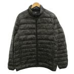  Uniqlo UNIQLO жакет пуховик верхняя одежда XL чёрный черный камуфляж рисунок воротник-стойка длинный рукав /KK #GY70 мужской 
