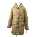 未使用品 TAKASHIMAYA Style Plus 中綿コート アウター フェイクファー キルティング ミドル フード 総裏地 L 茶色