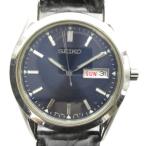  Seiko SEIKO 7N43-9080 Spirit наручные часы часы кварц кожаный ремень календарь имеется синий циферблат серебряный цвет /MQ мужской 