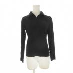  Trussardi TRUSSARDI GOLF cut and sewn Golf M чёрный черный половина Zip длинный рукав /CK30 #ECB006 женский 