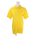  черный &amp; белый BLACK&amp;WHITE SPORTSWEAR рубашка-поло задний вышивка Golf M желтый горчица короткий рукав воротник имеется /AH39 #ECB006 женский 