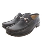  Gucci GUCCI шланг bit Loafer туфли без застежки кожа 36 чёрный черный /FF #GY53 женский 