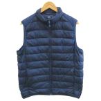  Uniqlo UNIQLO жилет XL темно-синий темно-синий одноцветный воротник-стойка безрукавка /NP #ECA007 мужской 