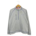  Puma PUMA GOLF PWRWARM футболка Golf L серый половина Zip Logo вышивка длинный рукав /AH8 #ECA007 мужской 