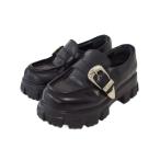  freak s магазин FREAKS STORE Loafer толщина низ объем подошва Western пряжка 24cm чёрный черный #GY78 женский 
