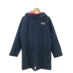  Under Armor UNDER ARMOUR bench пальто спортивная одежда YLG темно-синий темно-синий с капюшоном . Zip выше длинный рукав Logo внутри сторона флис /MN26