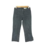  low to редкость monLAUTREAMONT Denim джинсы 2 синий голубой индиго укороченные брюки длина кромка разрез заклепки /CK51 #ECA008 женский 