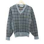  Munsingwear одежда Golf одежда вязаный свитер S бледно-голубой голубой тысяч птица .. рисунок V шея длинный рукав тянуть over #ECA008 мужской 
