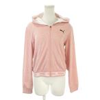  не использовался товар Puma PUMA Zip Parker спорт L розовый укороченные брюки длина Logo принт длинный рукав /AO13 #GY70 женский 