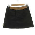 Le Coq s Porte .fle coq sportif GOLF COLLECTION Golf мини-юбка низ 9 чёрный черный ремень дизайн one отметка /NX
