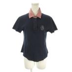  Castelbajac CASTELBAJAC SPORT рубашка-поло Golf 1 темно-синий темно-синий в клетку воротник короткий рукав Logo вышивка стразы /MN17 #ECB009