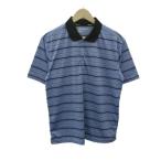  Nike Golf NIKE GOLF одежда для гольфа рубашка-поло M фиолетовый чёрный окантовка рисунок короткий рукав Logo /SY3 #ECB009 мужской 