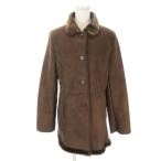  Sony a Sonia Rykiel SONIA SONIA RYKIEL искусственный мутон пальто 40 чай Brown отложной воротник длинный рукав /MN20 #GY75 женский 