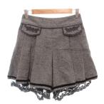  axes femme axes femme юбка-брюки брюки M серый серый плиссировать гонки поддельный карман короткий талия резина /SC #ECA009