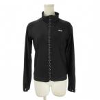  filler FILA Rush Guard спорт отдых M чёрный черный с высоким воротником Zip выше точка рисунок длинный рукав /AO13 #ECA009 женский 