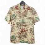 ビズビム VISVIM DUKE SHIRT SUNSHINE アロハシャツ 半袖 1 総柄 ベージュ 0115105011013 メンズ