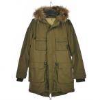 ステューシー STUSSY ライナー付き モッズコート ミリタリーブルゾン S 緑 カーキ メンズ