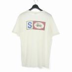ステューシー STUSSY 90S USA製 アメリカ製 白タグ プリント Tシャツ 半袖 M 白 ホワイト メンズ