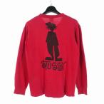 ステューシー STUSSY 80S 黒タグ 初期 アメリカ製 USA製 シャドーマン Tシャツ 長袖 M 黒 ブラック メンズ