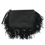 ピエールアルディ PIERRE HARDY フリンジ レザー クラッチバッグ ブラック 黒 レディース