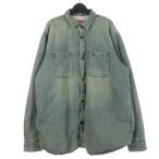 シュプリーム SUPREME Faux Shearling Lined Work Shirt デニム ワークシャツ ボアブルゾン L インディゴ メンズ