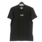 未使用品 ディースクエアード DSQUARED2 23SS ICON ミニロゴ クルーネックTシャツ カットソー 半袖  S ブラック 黒 S79GC0010 国内正規 メ