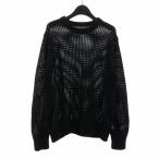 ステューシー STUSSY セーター ピグメント ダイ ルーズ メッシュ ゲージニット コットン S ブラック 黒 メンズ