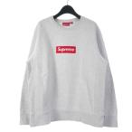 シュプリーム SUPREME ボックスロゴ スウェットシャツ トレーナー 裏起毛 サイドリブ M ヘザーグレー メンズ