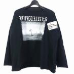 イージー YEEZY VULTURES BLACK LONG TEE カニエウェスト Tシャツ カットソー 長袖 ブラック 黒 メンズ