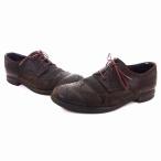 プラダ PRADA ウィングチップ レザーシューズ 靴 7.5 ブラウン 茶 1 2EF 007 メンズ