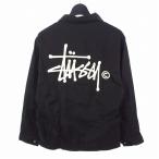 ステューシー STUSSY ナイロン コーチジャケット ブルゾン M ブラック 黒 メンズ