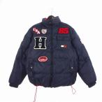 ショッピングトミーヒルフィガー トミーヒルフィガー TOMMY HILFIGER リバーシブル ダウンジャケット ワッペン M ネイビー レッド メンズ