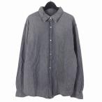 ショッピングzara ザラ ZARA ボタン デニムシャツ 長袖 L グレー メンズ