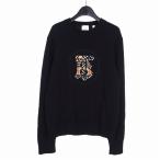 ショッピングバーバリー バーバリー BURBERRY Mongram Motif Wool Knit Sweater TBロゴ ウールニット セーター S ブラック 黒 メンズ