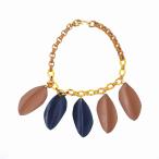 中古 未使用品 マルニ MARNI 20SS LEATHER AND RESIN NECKLACE チェーン ネックレス レザー マルチカラー COMV0088N1 国内正規 レディース