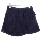  debut dofioreDebut de Fiore Laisse Passe LAISSE PASSE брюки Short шоу хлеб Zip fly хлопок гонки перфорирование .