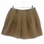  зеленый этикетка сирень расческа ng United Arrows шоу хлеб брюки Short tuck боковой застежка-молния одноцветный 38 чай Brown низ 