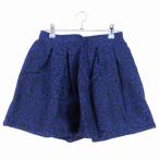 li Tony Littny юбка-брюки брюки Short tuck задний застежка-молния шерсть общий рисунок S синий голубой низ /T2 женский 