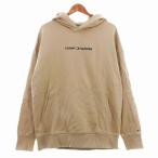 ショッピングHILFIGER 未使用品 トミーヒルフィガー TOMMY HILFIGER ロゴ刺繍 パーカー プルオーバー 長袖 フード ラグランスリーブ コットン M ベージュ トップ