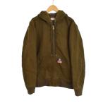 ステューシー STUSSY FUNKY FRESH GEAR DUCK WORK JACKET パーカー ジップアップ L カーキ ☆AA★ メンズ