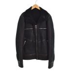  Chrome Hearts CHROME HEARTSsia кольцо Bomber мутон кожаный жакет Rider's M чёрный черный *AA* мужской 