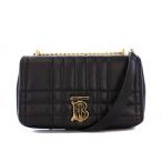バーバリー BURBERRY LOLA チェーン キルティングショルダーバッグ TBロゴ レザー ブラック /KH レディース