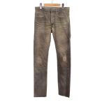 ディオールオム Dior HOMME 04SS エディ期 ダメージ加工 コーティングデニム ジーンズ アイスブルー 4EH1018688 メンズ