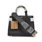 未使用品 バーバリー ロンドン BURBERRY LONDON 型押しレザー ハンドバッグ ショルダーバッグ 2WAY 黒 ブラック 8068556 レディース