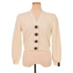 ルイヴィトン LOUIS VUITTON 24年製 ジュエルボタン カーディガン カシミヤ S 白 ホワイト RW241WB LMT FQKC93 レディース