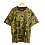 シュプリーム SUPREME 19FW Heaven Jacquard Top ニット セーター 半袖 総柄 S 黄色 黒 メンズ
