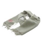 ショッピングロエベ ロエベ LOEWE アナグラム マフラー フリンジ ロゴ 刺繍 グレー /AN21 ☆AA★ レディース