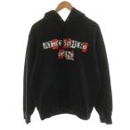シュプリーム SUPREME × アンチヒーロー ANTIHERO Hooded Sweatshirt パーカー プルオーバー フロントロゴ S 黒 赤